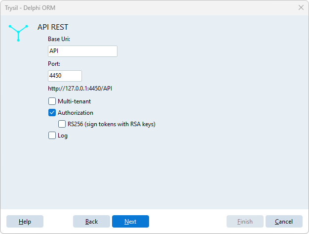 The API REST page